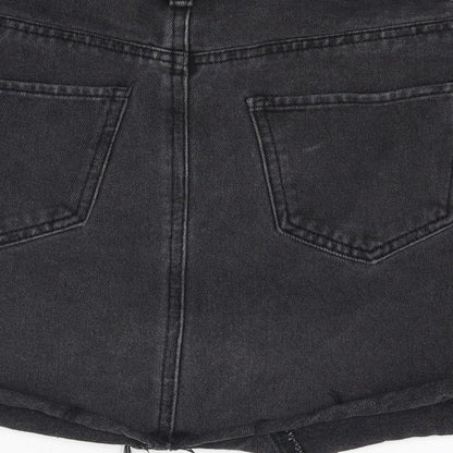 Primark Womens Black  Denim Mini Skirt Size 6