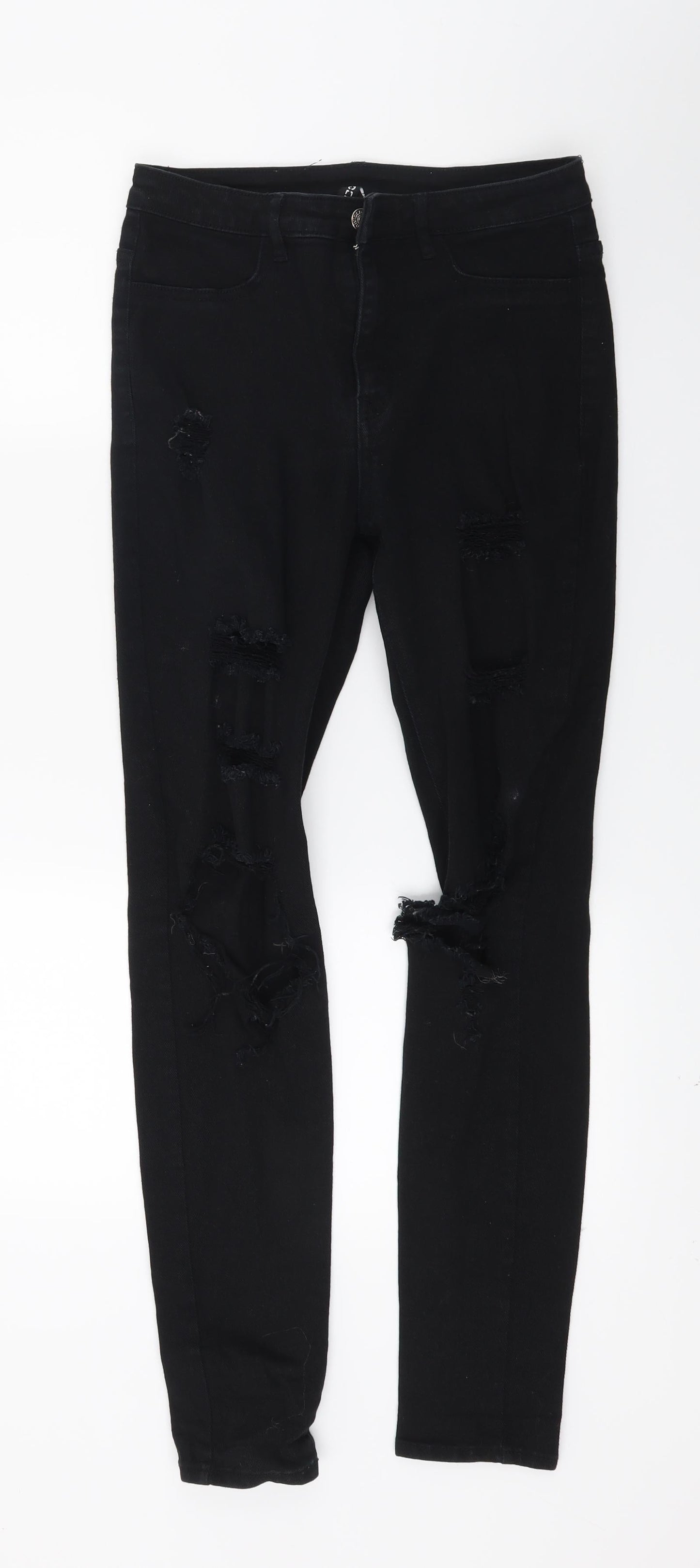 Womens UK Size 10 Divided Regular Fit Skinny Black Jeans