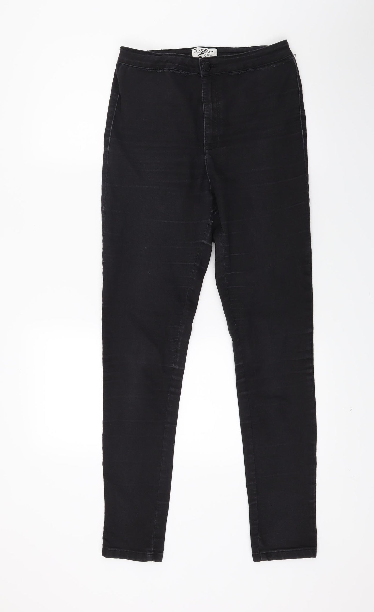 Womens UK Size 12 Miss denim Regular Fit Jegging Black Jeans