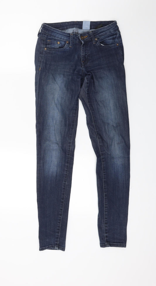 Womens UK Size 26 in H&M Regular Fit Skinny Blue Jeans