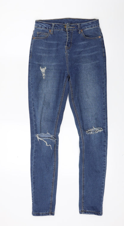 Womens UK Size 25 in Preworn Regular Fit Skinny Blue Jeans