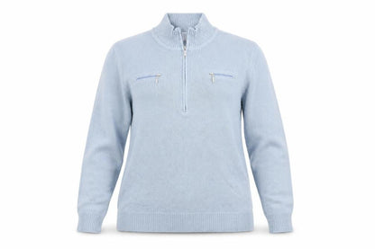 H&M Womens Blue  Knit Henley Jumper Size 12