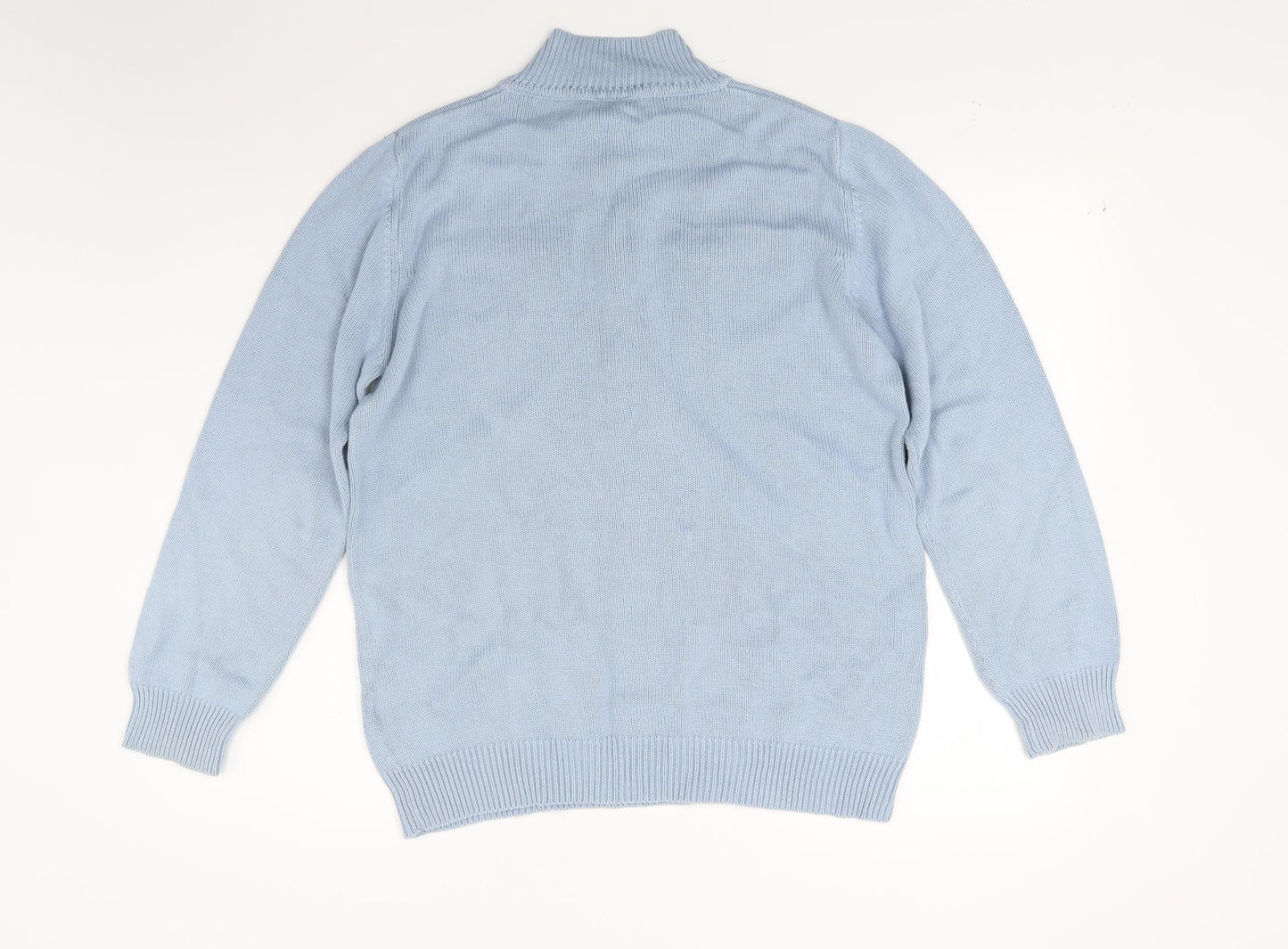 H&M Womens Blue  Knit Henley Jumper Size 12