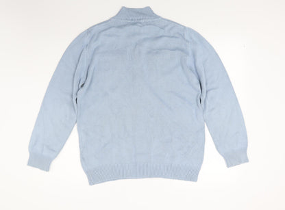 H&M Womens Blue  Knit Henley Jumper Size 12