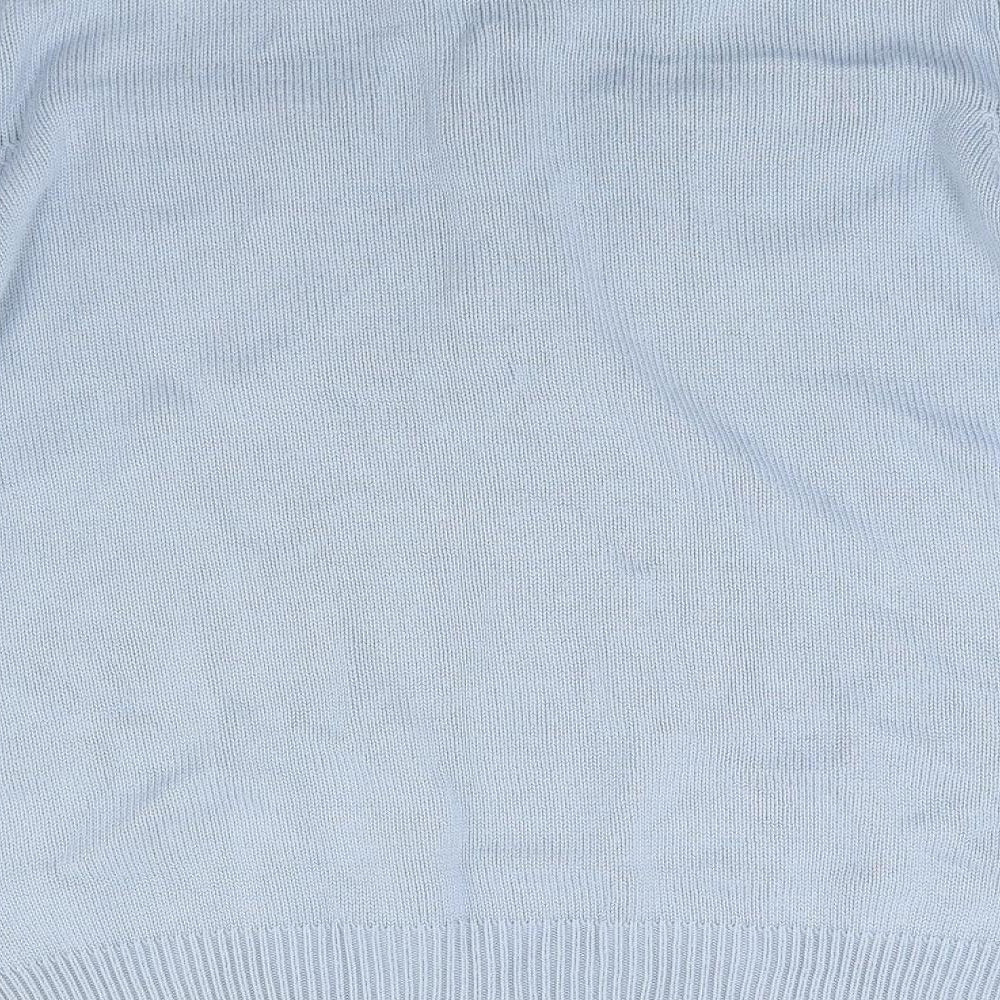 H&M Womens Blue  Knit Henley Jumper Size 12