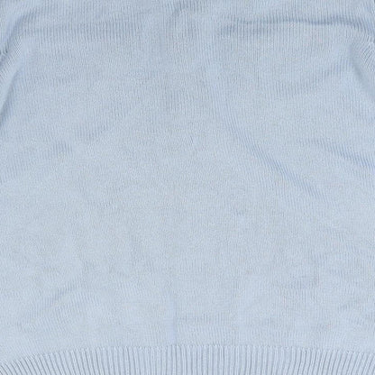 H&M Womens Blue  Knit Henley Jumper Size 12