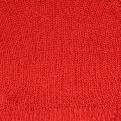 Moda Womens Red  Knit Pullover Jumper Size S