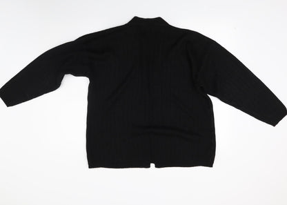 L vouge Womens Black  Knit Cardigan Jumper Size L