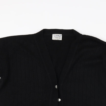 L vouge Womens Black  Knit Cardigan Jumper Size L