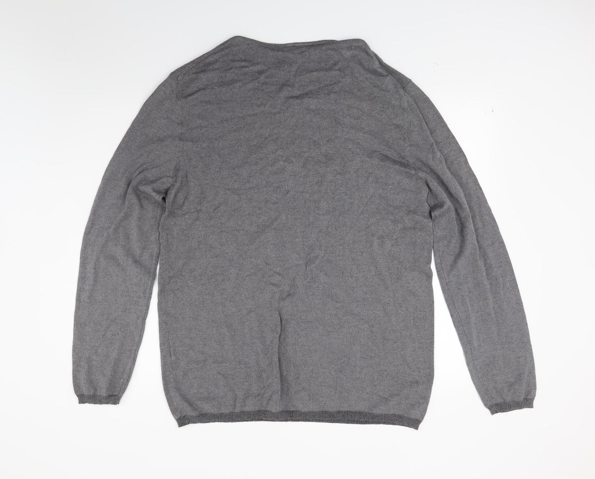 Straight up Mens Grey   Pullover Jumper Size XL