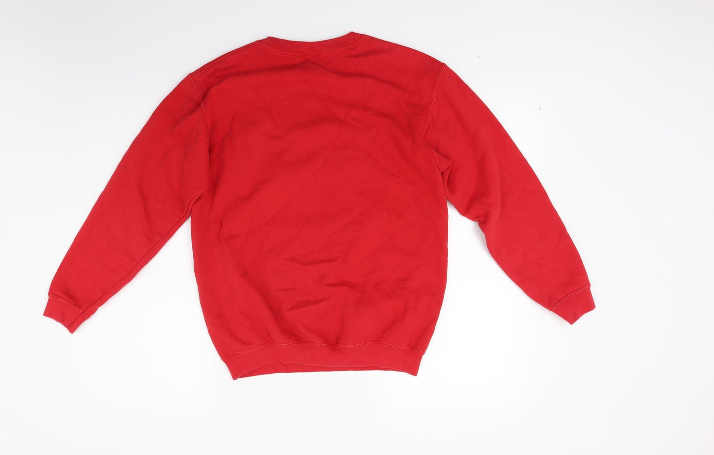 Fruit of the Loom Girls Red  Jersey Pullover Sweatshirt Size 13 Years  - Cross Print