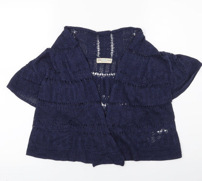 Marks and Spencer Womens Blue  Knit Wrap Jumper Size 10
