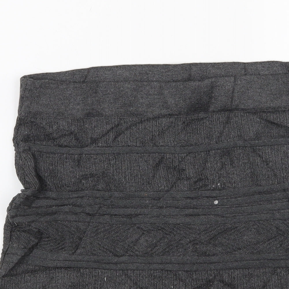 Primark Womens Grey  Knit Bandage Skirt Size 8