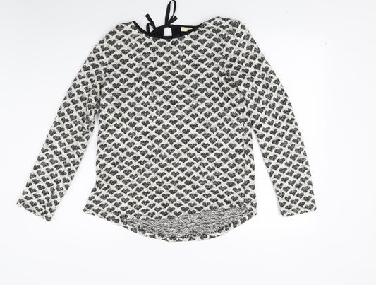 Oasis Womens White  Knit Pullover Jumper Size M