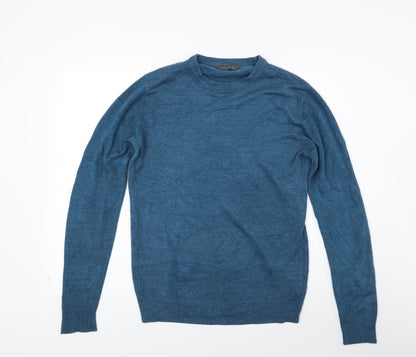Cedarwood State Mens Blue Knit Pullover Jumper Size M