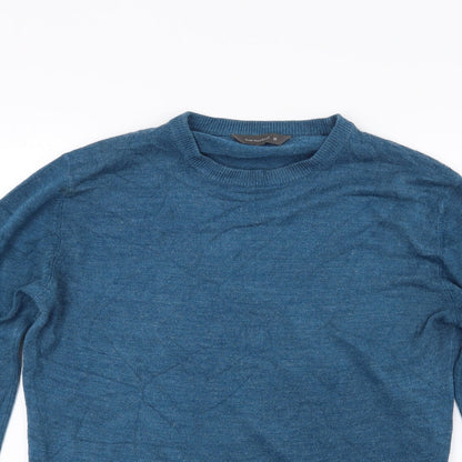 Cedarwood State Mens Blue Knit Pullover Jumper Size M