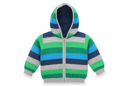 Blue Zoo Boys Multicoloured Striped  Full Zip Jumper Size 3-6 Months