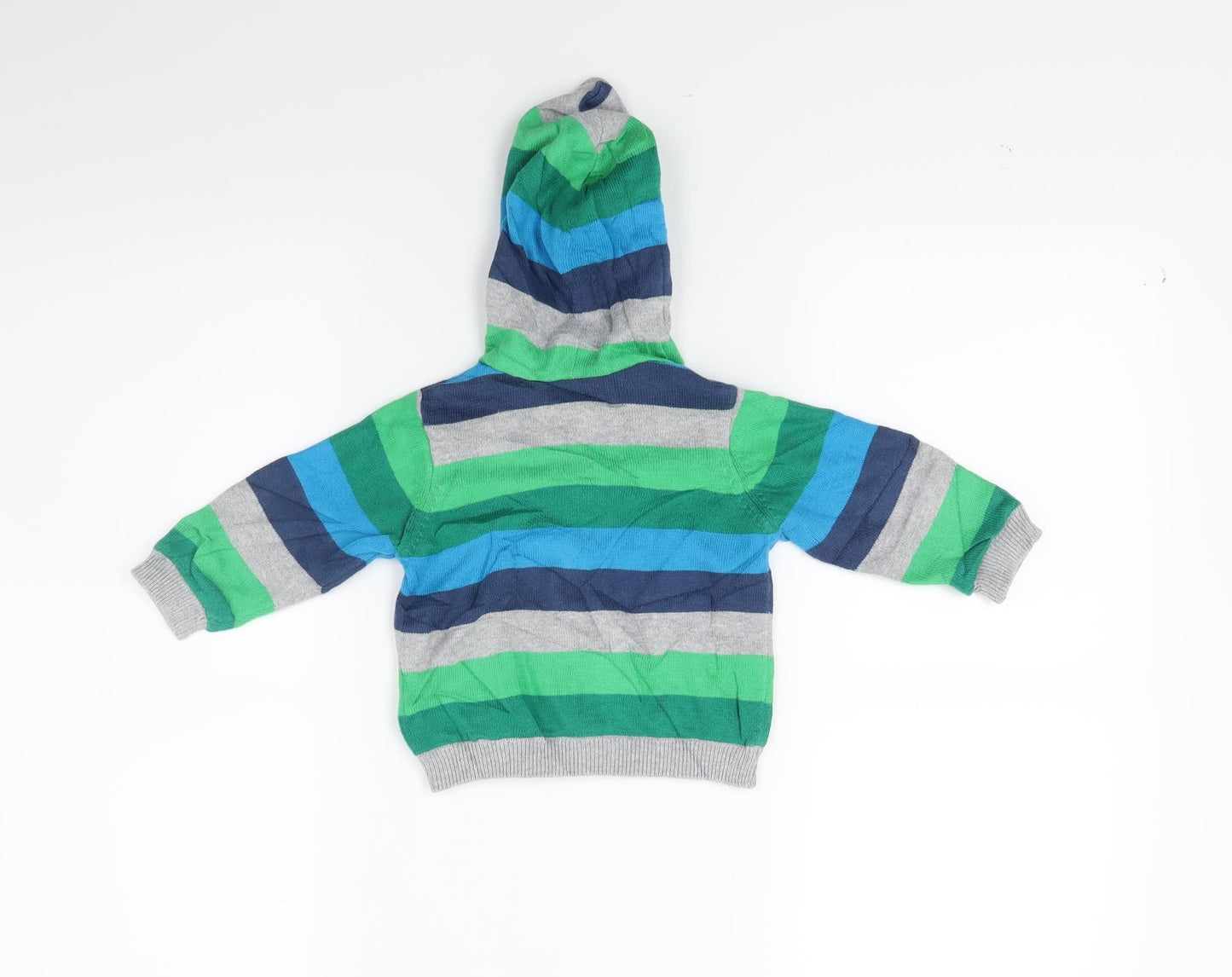 Blue Zoo Boys Multicoloured Striped  Full Zip Jumper Size 3-6 Months