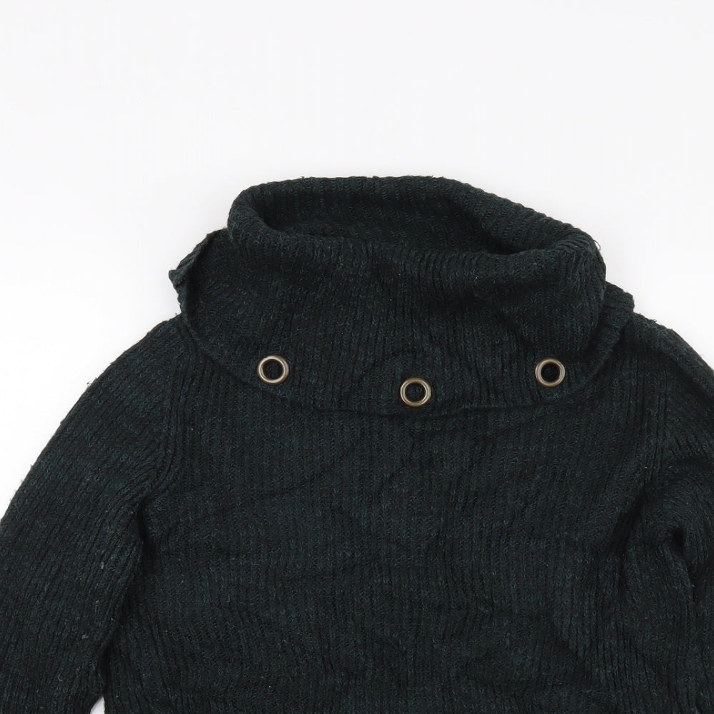 Papaya Womens Green  Knit Pullover Jumper Size S