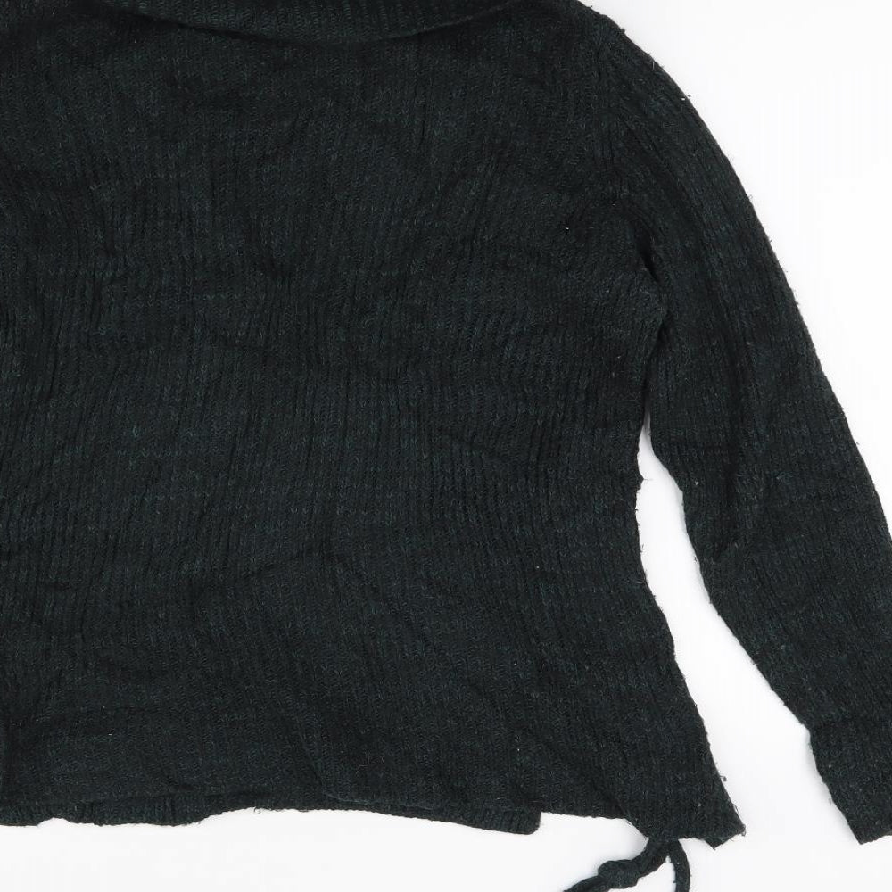 Papaya Womens Green  Knit Pullover Jumper Size S