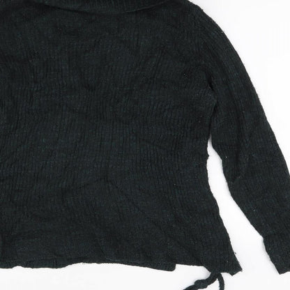Papaya Womens Green  Knit Pullover Jumper Size S