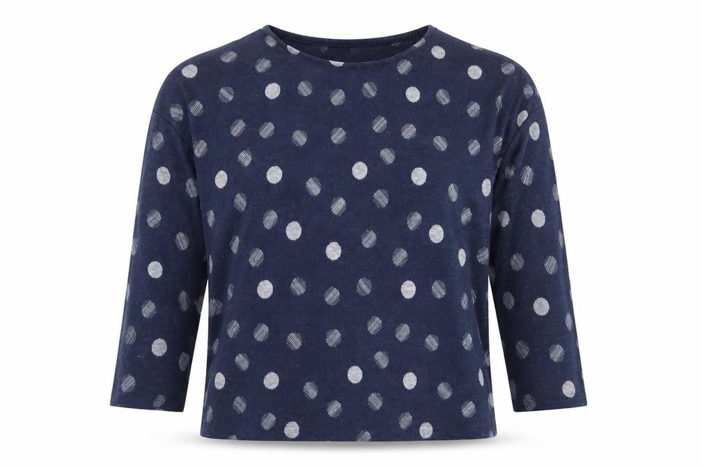Tu Womens Blue Polka Dot  Pullover Jumper Size 8