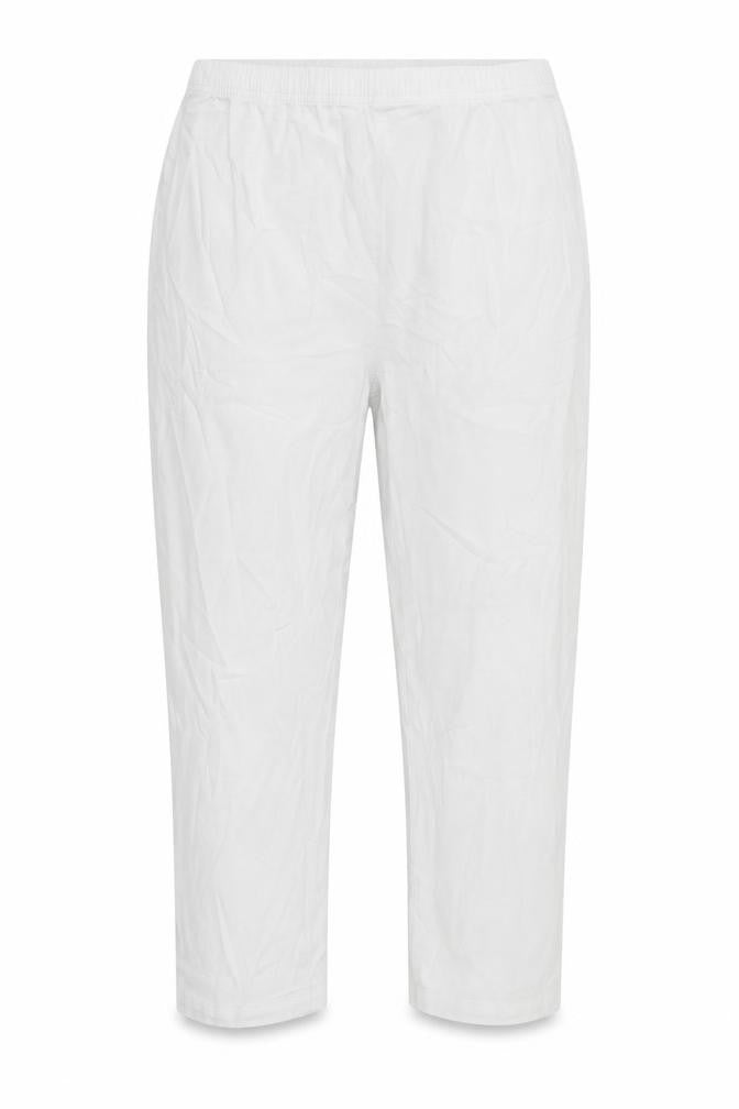 Womens UK Size 18 LABEL BE Regular Fit  White Trousers
