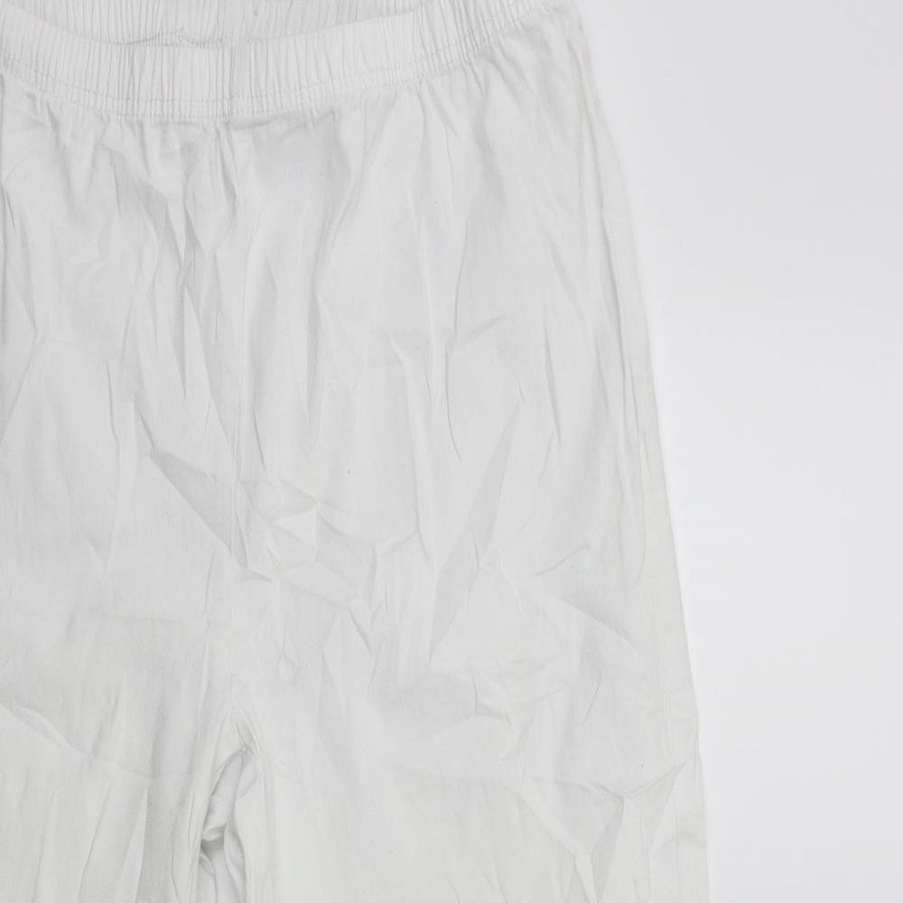 Womens UK Size 18 LABEL BE Regular Fit  White Trousers