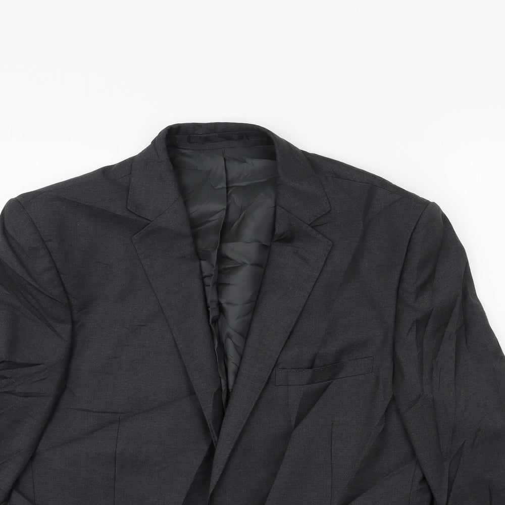 Mens UK Size 40 Lanificio Regular Grey Suit Jacket