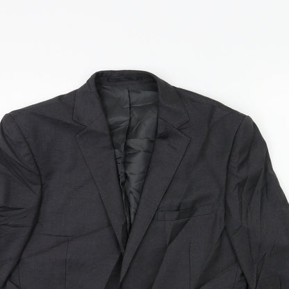 Mens UK Size 40 Lanificio Regular Grey Suit Jacket