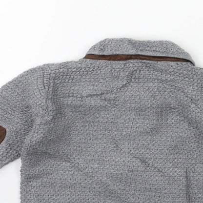 Mayoral Baby Grey  Knit Cardigan Jumper Size 3-6 Months
