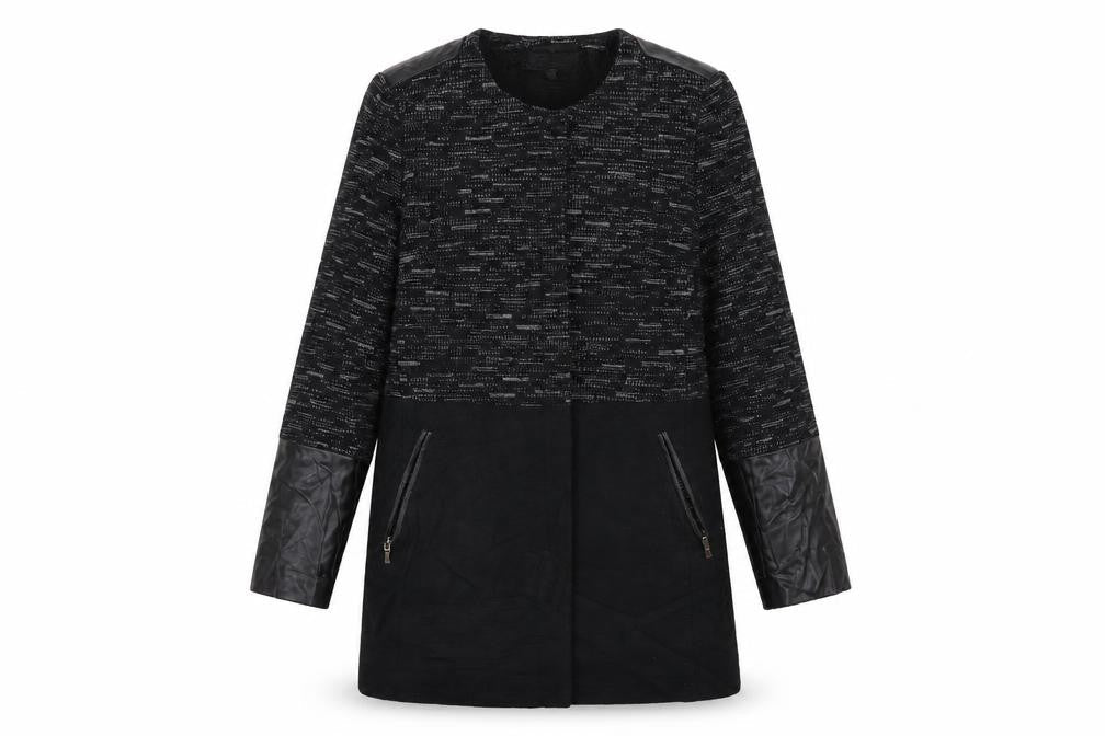 Womens UK Size 10 Per Una Black Overcoat