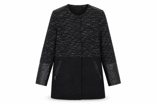 Womens UK Size 10 Per Una Black Overcoat