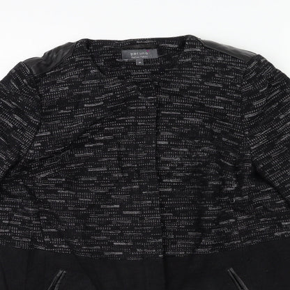 Womens UK Size 10 Per Una Black Overcoat