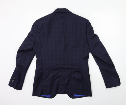 Mens UK Size 38 Preworn Regular Blue Suit Jacket