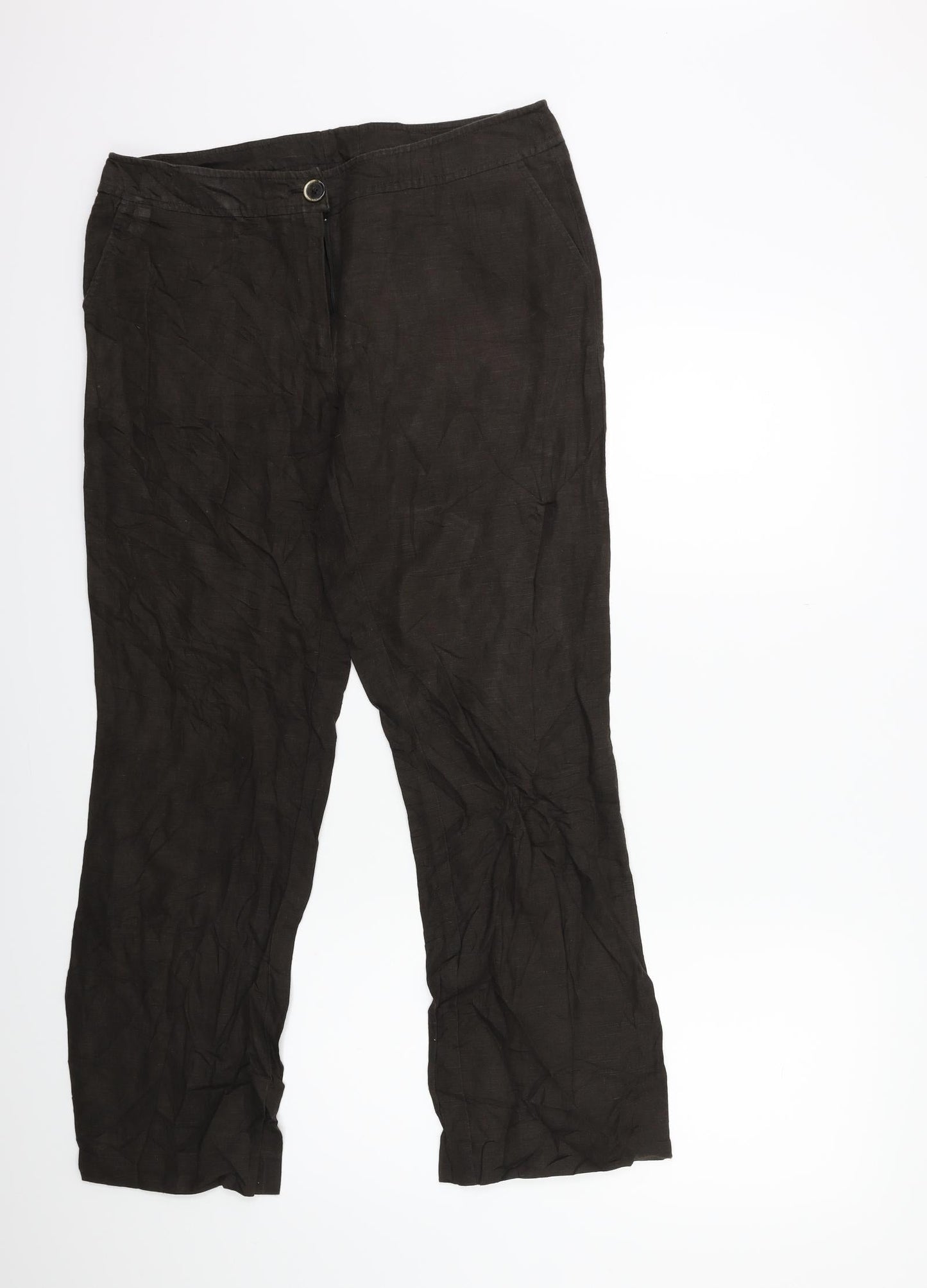 Womens UK Size 32 in Preworn Regular Fit  Brown Trousers