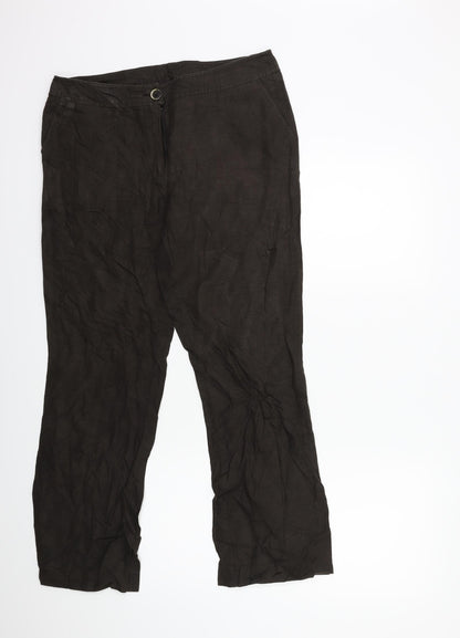 Womens UK Size 32 in Preworn Regular Fit  Brown Trousers