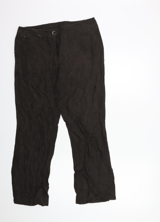 Womens UK Size 32 in Preworn Regular Fit  Brown Trousers