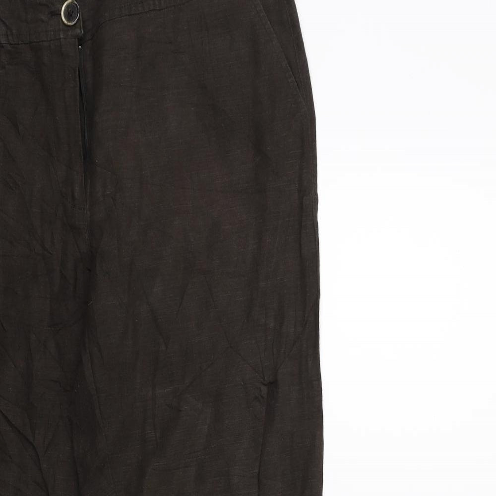 Womens UK Size 32 in Preworn Regular Fit  Brown Trousers