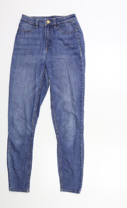 Womens UK Size 6 H&M Regular Fit Skinny Blue Jeans