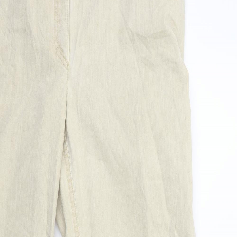 Womens UK Size 20 ZERRES Regular Fit Straight Beige Jeans