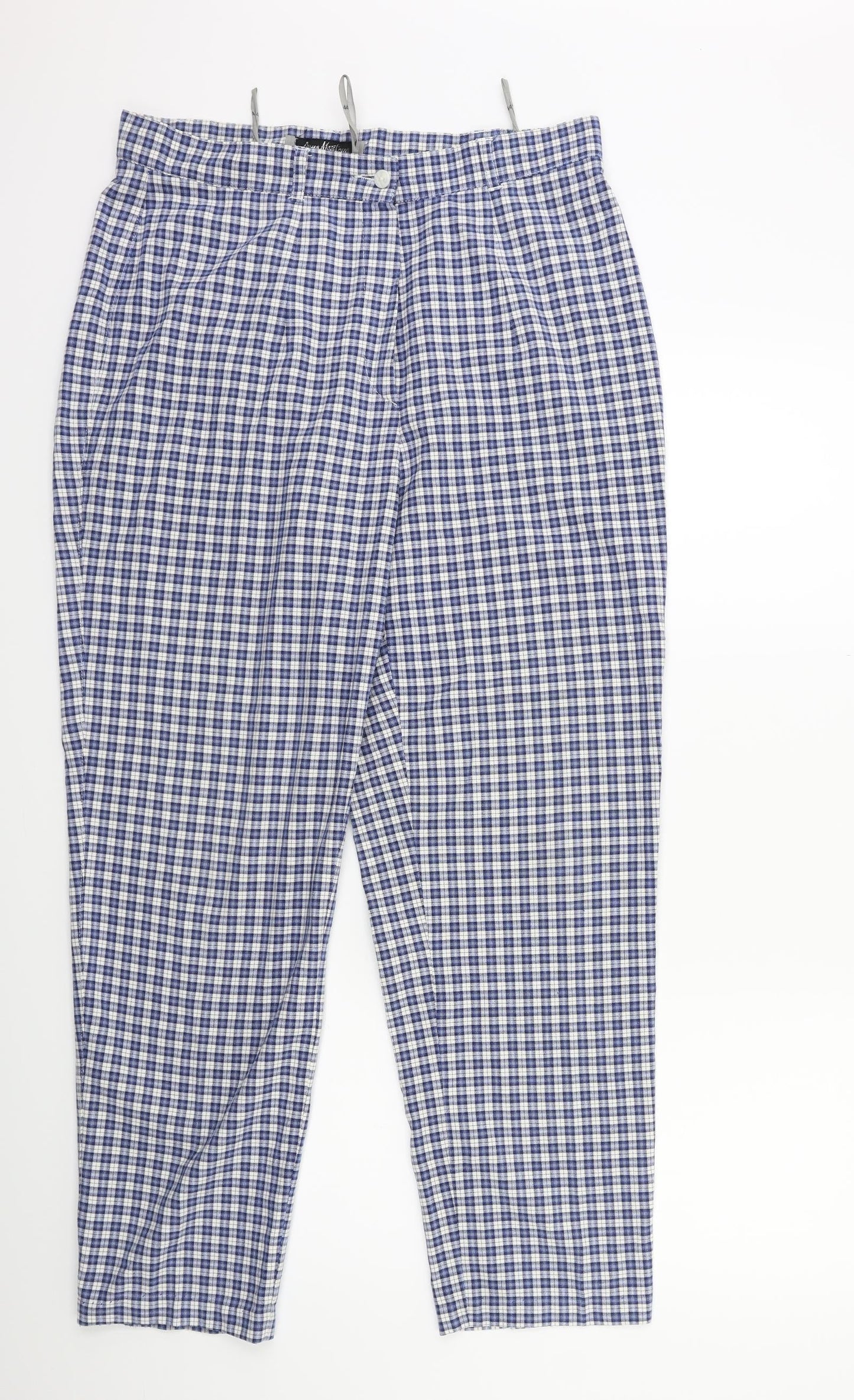 ANNA MONTAUA Womens Blue Check  Snow Pants Trousers Size 16 L29 in