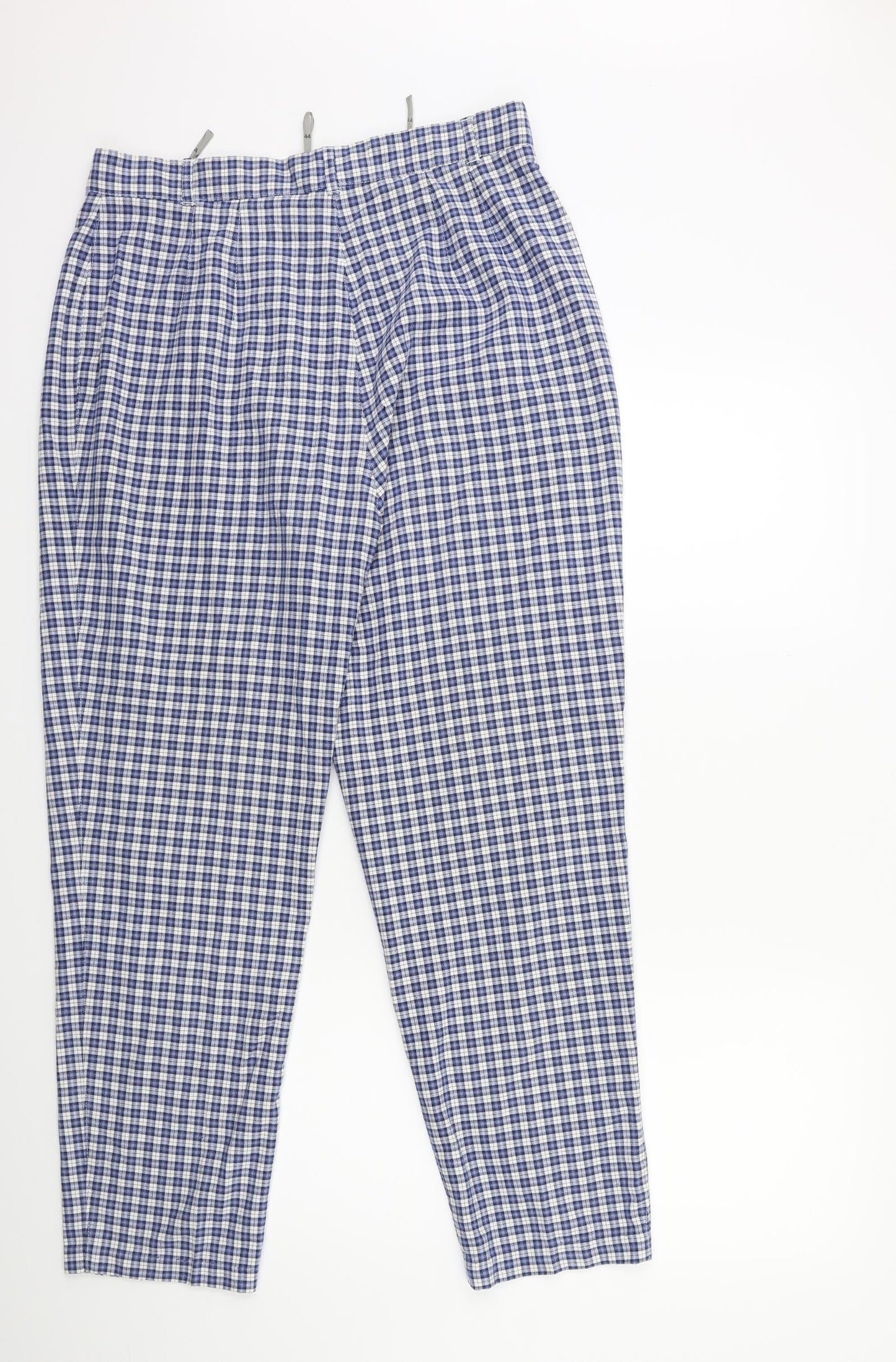 ANNA MONTAUA Womens Blue Check  Snow Pants Trousers Size 16 L29 in