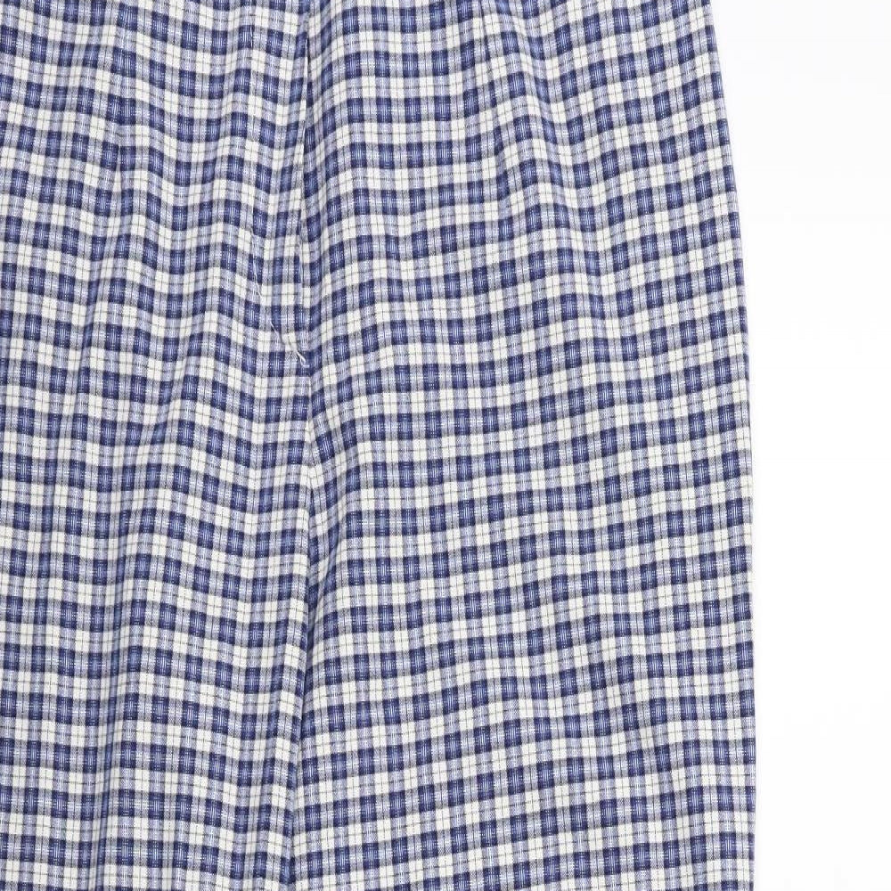 ANNA MONTAUA Womens Blue Check  Snow Pants Trousers Size 16 L29 in
