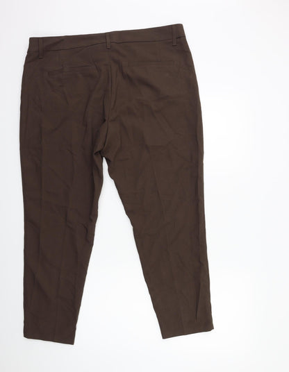 Womens UK Size 38 in Yessica Regular Fit  Brown Trousers