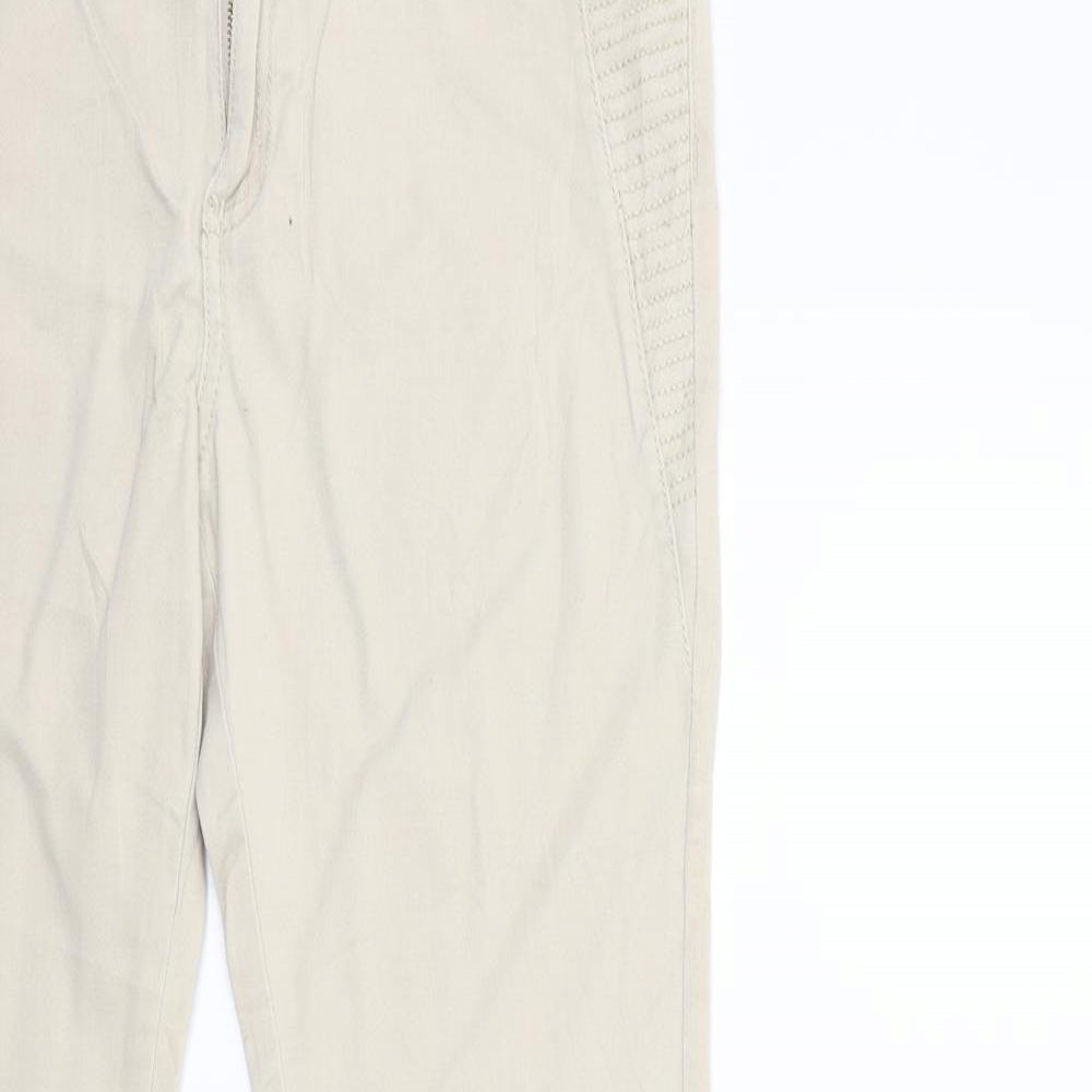 Denim & Co. Womens Beige  Denim Skinny Jeans Size 10 L31 in