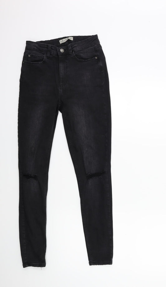 Denim & Co. Womens Black  Denim Skinny Jeans Size 8 L27 in