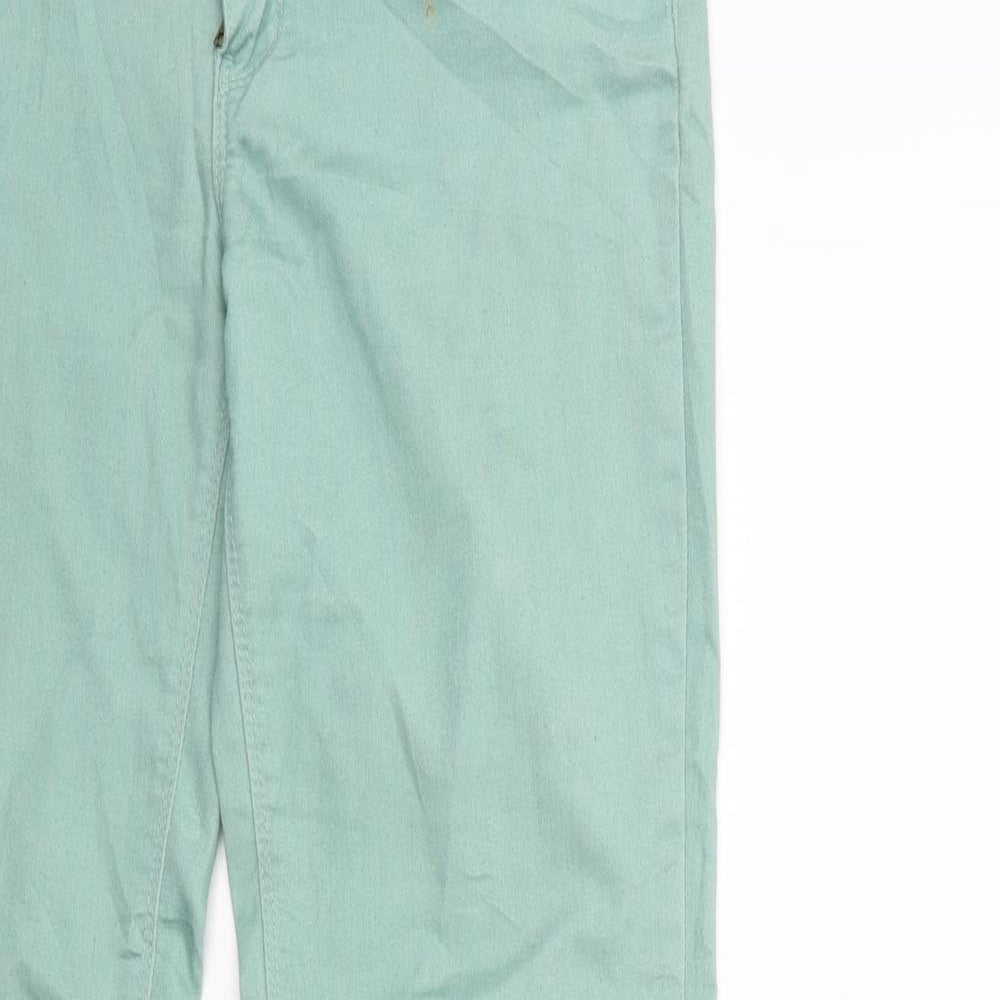 Denim & Co. Womens Green  Denim Skinny Jeans Size 10 L28 in