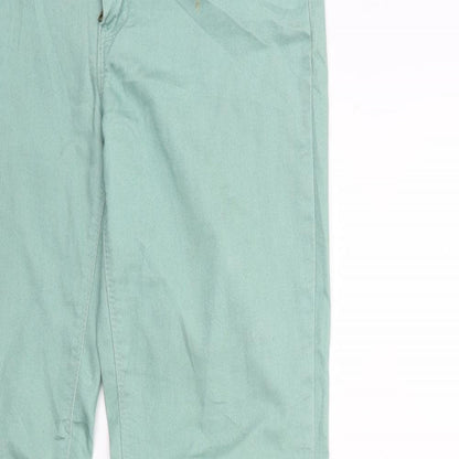 Denim & Co. Womens Green  Denim Skinny Jeans Size 10 L28 in