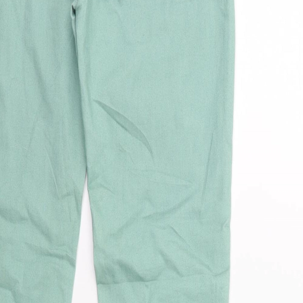 Denim & Co. Womens Green  Denim Skinny Jeans Size 10 L28 in